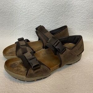 Naot Lappland Brown Slingback Strap Comfort Shoe Gorpcore Sandals Men 10 Israel